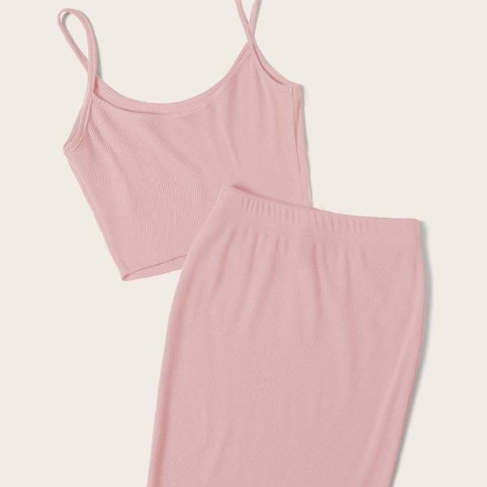 Pink skirt set